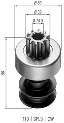 Бендикс стартера 940113020026 Magneti Marelli
